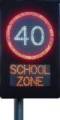 School zone speed sign