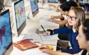 Students at computers (Image: Shutterstock, The Conversation)